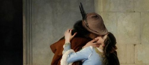 "Il Bacio" del pittore italiano Francesco Hayez