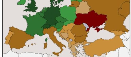 Rating degli stati UE secondo Standard & Poor's 