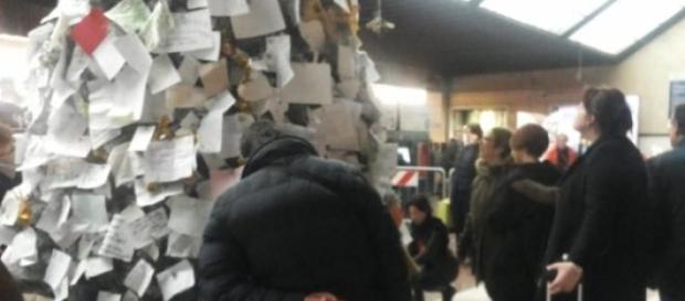 L'albero dei desideri alla stazione di Firenze L'albero dei desideri alla stazione di Firenze