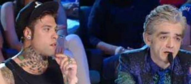 Nella foto, Fedez e Morgan a X factor Nella foto, Fedez e Morgan a X factor