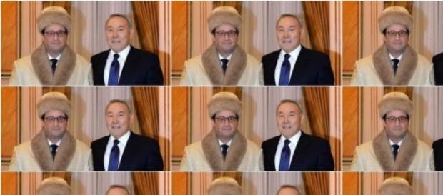 Hollande, la chapka et Nazarbaiev Hollande, la chapka et Nazarbaiev