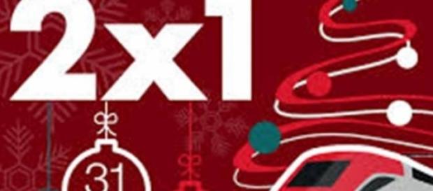 Trenitalia offre il 2x1 a Natale. Trenitalia offre il 2x1 a Natale.