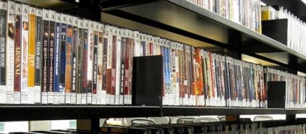 Una tienda de dvd, imagen de archivo. Una tienda de dvd, imagen de archivo.