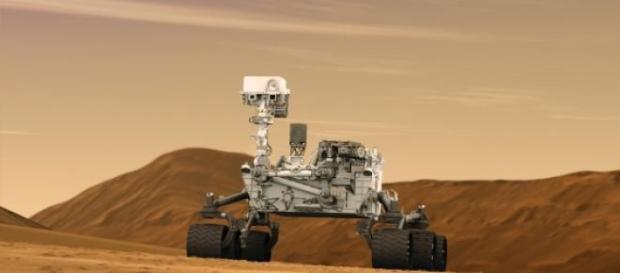 El robot "Curiosity" en acción El robot "Curiosity" en acción