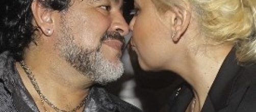 Maradona e Veronica ai tempi della loro relazione