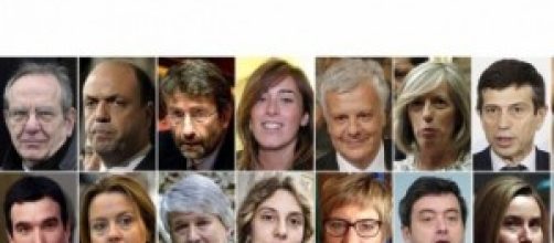 I ministri dell'esecutivo di Renzi.