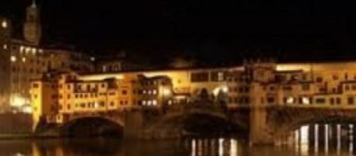 Veduta notturna di Ponte Vecchio