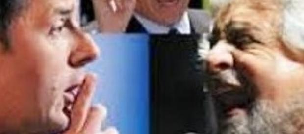 Renzi, Grillo e Berlusconi Renzi, Grillo e Berlusconi