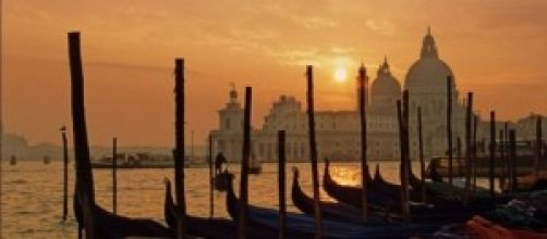 Paesaggio di Venezia al tramonto