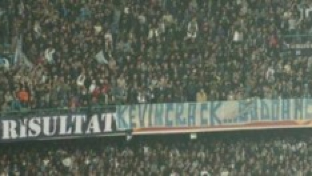 Lo striscione incriminato del San Paolo