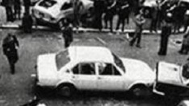 La scena del sequestro Moro in via Fani