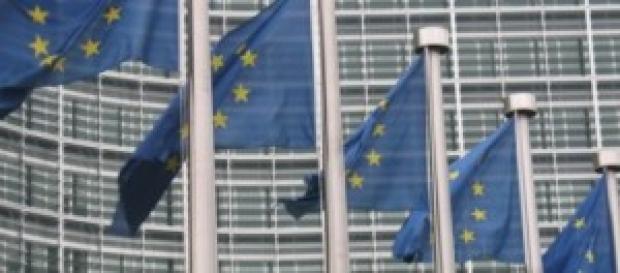 EU flags outside the Parliament EU flags outside the Parliament