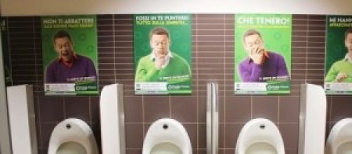 Rocco Siffredi, la nuova pubblicità nelle toilette