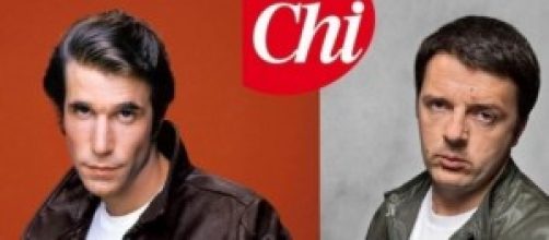 Renzi e Fonzie messi a confronto dal giornale'Chi'