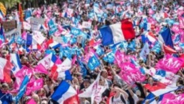 Manifestazione  Parigi di Manif Pour Tous