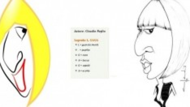 Caricatura della cantante Lady Gaga