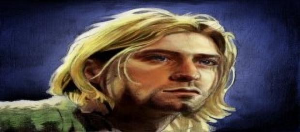 Un ritratto del frontman dei Nirvana Kurt Cobain Un ritratto del frontman dei Nirvana Kurt Cobain