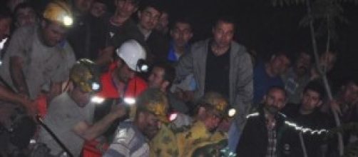 Una delle immagini dell'incidente minerario