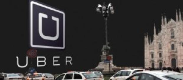 Taxi in sciopero a Milano contro Uber Taxi in sciopero a Milano contro Uber