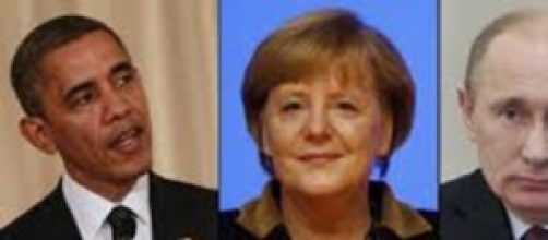Barack Obama, Angela Merkel, Vladimir Putin