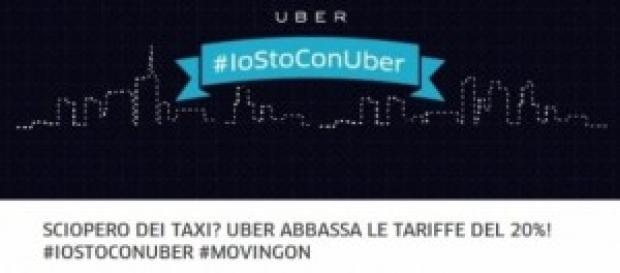Sconto Uber per lo sciopero dei taxi a Milano Sconto Uber per lo sciopero dei taxi a Milano