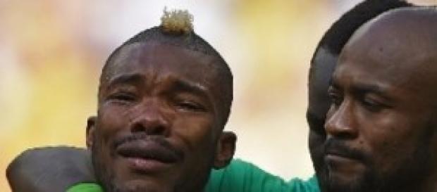 Il pianto di Serey Die durante l'inno nazionale Il pianto di Serey Die durante l'inno nazionale
