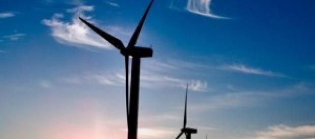 Bateria deAerogeneradores en campo eólico Bateria deAerogeneradores en campo eólico