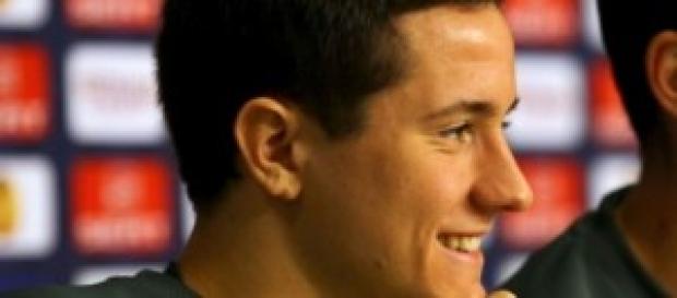 Ander Herrera durante una conferencia de prensa. Ander Herrera durante una conferencia de prensa.