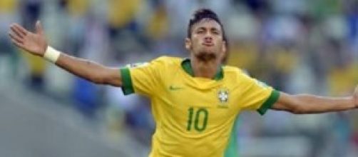 Neymar che esulta dopo un goal
