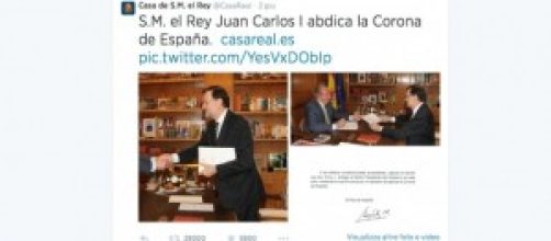 Juan Carlos abdica in favore di Felipe via Twitter