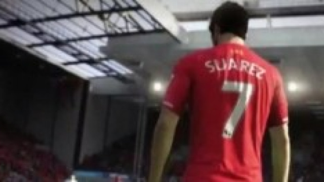 Fotogramma di Suarez nel video teaser di FIFA 15