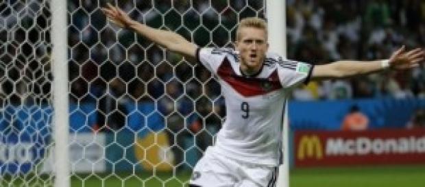 Schürrle abre el marcador. Foto: Telecinco. Schürrle abre el marcador. Foto: Telecinco.