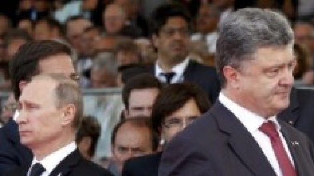 Il presidente Putin e il presidente Poro&scaron;enko