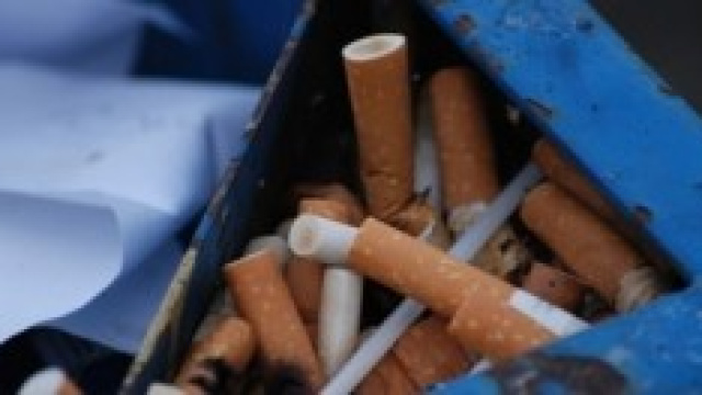 Numerosi mozziconi di sigarette