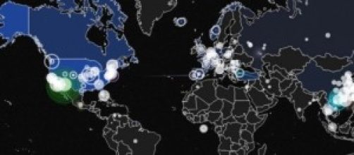 La mappa dei cyber-attacchi in tempo reale.