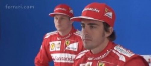 I due piloti della Ferrari Alonso e Raikkonen