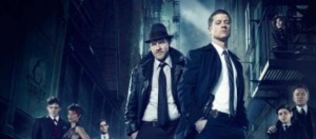 Cartel de la serie Gotham, precuela de Batman. Cartel de la serie Gotham, precuela de Batman.