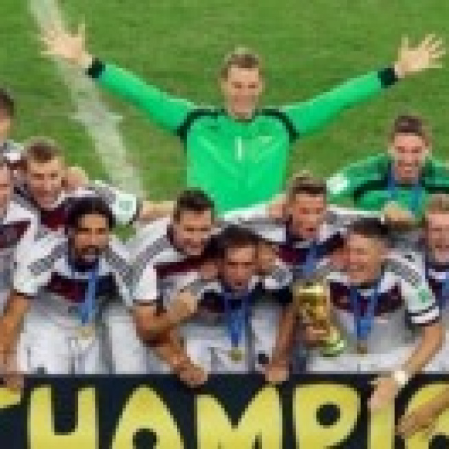 Germany celebrate winning World Cup