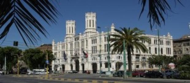 Cagliari, veduta di Via Roma, zona porto Cagliari, veduta di Via Roma, zona porto