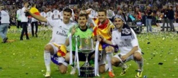 Casillas, Carvajal, Isco y Morata con "la decima" Casillas, Carvajal, Isco y Morata con "la decima"