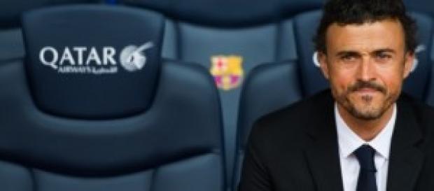 Luis Enrique en el banquillo del FC Barcelona Luis Enrique en el banquillo del FC Barcelona