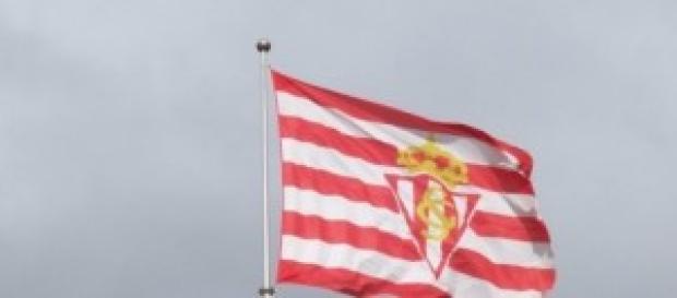 Bandera del Real Sporting de Gijón. Bandera del Real Sporting de Gijón.