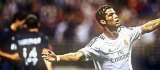 Cristiano en una jugada frente al Inter. Cristiano en una jugada frente al Inter.