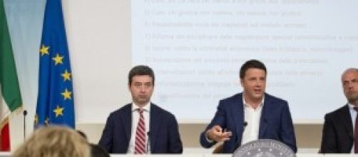 Renzi, Orlando e Alfano su riforma giustizia 2014