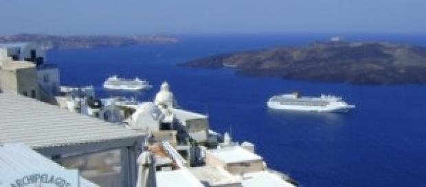 Una splendida veduta del mare della Grecia. Una splendida veduta del mare della Grecia.