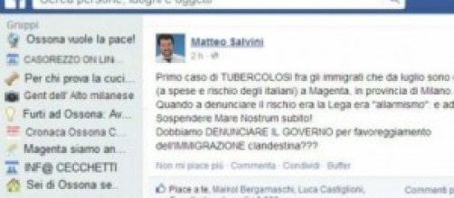 Profilo Facebook di Matteo Salvini