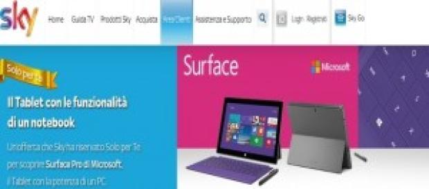 Promozioni Sky con Surface Pro 2 e iPad Air. Promozioni Sky con Surface Pro 2 e iPad Air.