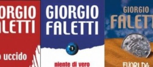 Le copertine dei libri di successo di Faletti.