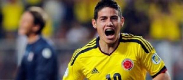 James Rodríguez celebra uno de sus goles James Rodríguez celebra uno de sus goles