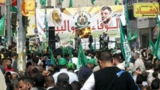 Una manifestazione pro Hamas in Palestina